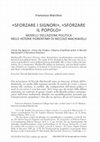 Research paper thumbnail of «Sforzare i signori», «sforzare il popolo»: modelli dell'azione politica nelle «Istorie fiorentine» di Niccolò Machiavelli, «Filosofia Politica», 1, 2017, pp. 105-122