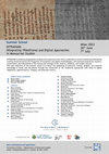 Research paper thumbnail of Integrating Traditional and Digital Approaches in Manuscript Studies - INTRADAMS International Summer School - call for applications