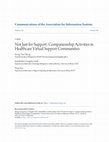 Research paper thumbnail of Not Just for Support: Companionship Activities in Healthcare Virtual Support Communities