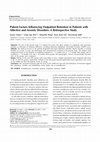 Research paper thumbnail of Patient Factors Influencing Outpatient Retention in Patients with Affective and Anxiety Disorders: A Retrospective Study