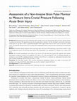 Research paper thumbnail of Assessment of a Non-Invasive Brain Pulse Monitor to Measure Intra-Cranial Pressure Following Acute Brain Injury