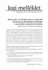 Research paper thumbnail of Brexit után: Az Európai Unió és az Egyesült Királyság együttműködési lehetőségei a nemzetközi szankciók kivetésében