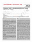 Research paper thumbnail of A systematic review of the effectiveness of journal clubs in undergraduate medicine