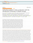 Research paper thumbnail of Latitudinal gradient in dairy production with the introduction of farming in Atlantic Europe