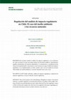 Research paper thumbnail of Regulación del análisis de impacto regulatorio en Chile: El caso del medio ambiente y los recursos naturales