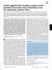 Research paper thumbnail of Ostrich eggshell bead strontium isotopes reveal persistent macroscale social networking across late Quaternary southern Africa