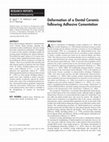 Research paper thumbnail of Deformation of a Dental Ceramic following Adhesive Cementation