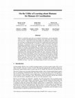 Research paper thumbnail of On the Utility of Learning about Humans for Human-AI Coordination