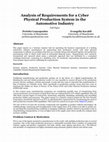 Research paper thumbnail of Analysis of Requirements for a Cyber Physical Production System in the Automotive Industry