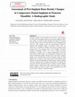 Research paper thumbnail of Assessment of Peri-Implant Bone Density Changes in Compressive Dental Implants in Posterior Mandible: A Radiographic Study