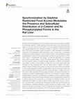 Research paper thumbnail of Synchronization by Daytime Restricted Food Access Modulates the Presence and Subcellular Distribution of β-Catenin and Its Phosphorylated Forms in the Rat Liver