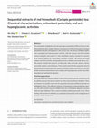 Research paper thumbnail of Sequential extracts of red honeybush ( Cyclopia genistoides ) tea: Chemical characterization, antioxidant potentials, and anti‐hyperglycemic activities