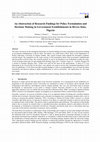 Research paper thumbnail of An Abstraction of Research Findings for Policy Formulation and Decision Making in Government Establishments in Rivers State, Nigeria