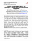 Research paper thumbnail of Emotional Intelligence and Teachers’ Job Performance in Selected Senior Secondary Schools in Rivers State