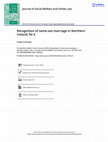 Research paper thumbnail of Recognition of same-sex marriage in Northern Ireland: Re X