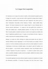 Research paper thumbnail of La Langue bien suspendue