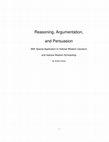 Research paper thumbnail of Reasoning, Argumentation, and Persuasion With Special Application to Hebrew Wisdom Literature and Hebrew Wisdom Scholarship