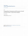 Research paper thumbnail of Foreign Direct Investment and Economic Growth: A Case of Nigeria