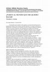 Research paper thumbnail of "PAREN AL MUNDO QUE ME QUIERO BAJAR",
La ciudad de los caminos cortos ante la ciudad de los 15 minutos