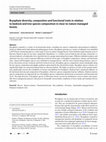 Research paper thumbnail of Bryophyte diversity, composition and functional traits in relation to bedrock and tree species composition in close-to-nature managed forests