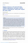 Research paper thumbnail of Religious tolerance in the Arab Gulf states: Christian organizations, soft power, and the politics of sustaining the “family–state” beyond the rentier model