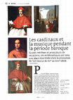 Research paper thumbnail of "Les cardinaux et la musique pendant la période baroque", Classica, n° 252, mai 2023, p. 62-65