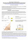 Research paper thumbnail of The three Pyramids of Giza and the Bent Pyramid shape - Notes and Updates