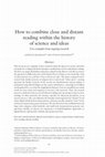 Research paper thumbnail of The potential of combining distant and close reading in the history of ideas