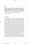 Research paper thumbnail of The Loop, the Lens, and the Lesson: Using Resilience Theory to Examine Public Policy and Social Innovation