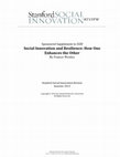 Research paper thumbnail of Social Innovation and Resilience: How One Enhances the Other