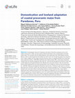 Research paper thumbnail of Domestication and lowland adaptation of coastal preceramic maize from Paredones, Peru