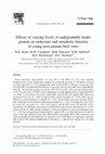 Research paper thumbnail of Effects of varying levels of undegradable intake protein on endocrine and metabolic function of young post-partum beef cows