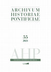 Research paper thumbnail of The Never Been Papal Legates, Who Left Hungary Without Having Accomplished Anything. Papal–Hungarian Relations at the End of the Thirteenth Century. Archivum Historiae Pontificae 55 (2021), 3-40.