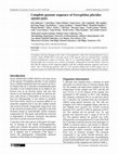 Research paper thumbnail of Complete genome sequence of Ferroglobus placidus AEDII12DO