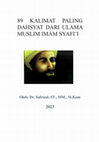 Research paper thumbnail of 89 KALIMAT PALING DAHSYAT DARI ULAMA MUSLIM IMAM SYAFI