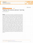 Research paper thumbnail of Tapping into science advisers’ learning