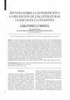 Research paper thumbnail of Apuntes sobre la superstición y la recepción de las literaturas clásicas en La Celestina