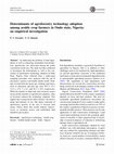 Research paper thumbnail of Determinants of agroforestry technology adoption in Eastern Cape Province, South Africa