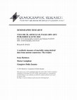 Research paper thumbnail of A synthetic measure of mortality using skeletal data from ancient cemeteries: The d index