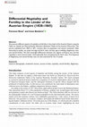 Research paper thumbnail of Differential Nuptiality and Fertility in the Länder of the Austrian Empire (1828–1865)