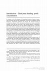 Research paper thumbnail of Introduction - Third party funding: profit concentration