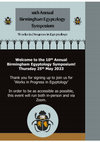 Research paper thumbnail of Birmingham 10th Egyptology Symposium 2023 - 'Works in Progress in Egyptology'