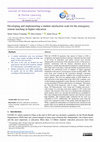 Research paper thumbnail of Developing and Implementing a Student Satisfaction Scale for the Emergency Remote Teaching in Higher Education