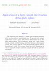 Research paper thumbnail of Applications of a finite element discretisation of thin plate splines