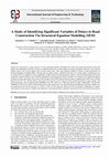 Research paper thumbnail of A Study of Identifying Significant Variables of Delays in Road Construction Via Structural Equation Modelling (SEM)