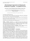 Research paper thumbnail of Biotechnological Approaches for Enhancing the Production of Vegetables – An Updated Overview