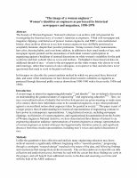 Research paper thumbnail of “The image of a woman engineer:” Women’s identities as engineers as portrayed by historical newspapers and magazines, 1930-1970