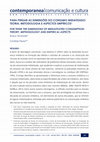 Research paper thumbnail of contemporanea | comunicação e cultura PARA PENSAR AS DIMENSÕES DO CONSUMO MIDIATIZADO: TEORIA, METODOLOGIA E ASPECTOS EMPÍRICOS 1 FOR THINK THE DIMENSIONS OF MEDIATIZATED CONSUMPTION: THEORY, METHODOLOGY AND EMPIRICAL ASPECTS