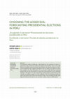 Research paper thumbnail of Choosing the Lesser Evil: Forecasting Presidential Elections in Peru