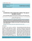 Research paper thumbnail of Evolutionary role of seed oils in plants: The case of Jatropha curcas L